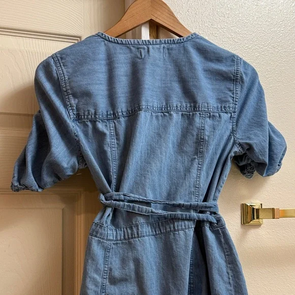 Madewell Blue Denim Mini Dress - Picture 9 of 10